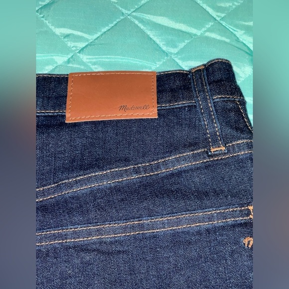Madewell Jeans Denim Cali Demi Boot Cut Lucille Wash Dark Blue Solid Navy Cotton - Picture 8 of 14